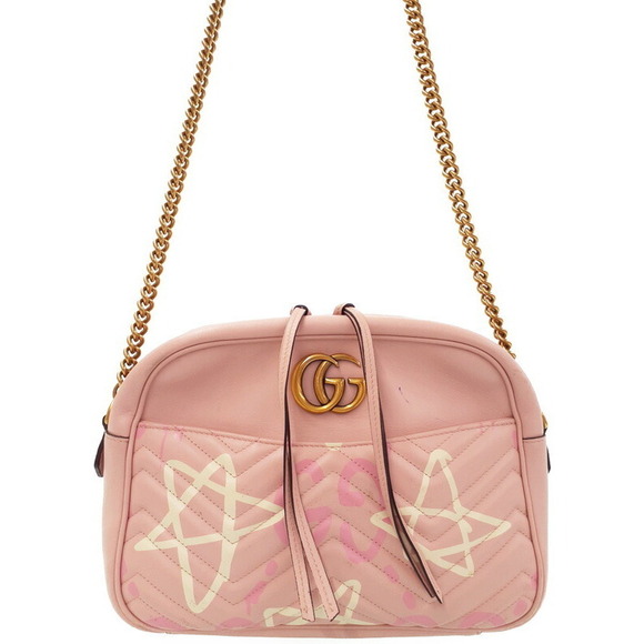 Gucci Ghost GG Marmont Chain Shoulder Bag - Picture 1 of 9